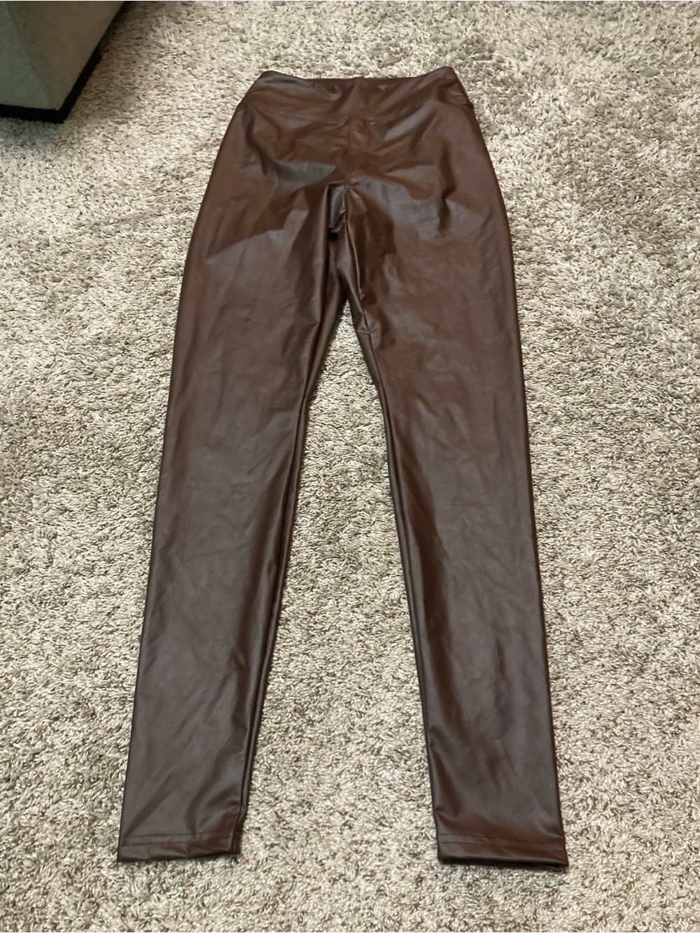 NWOT Offline by Aerie Real Luxe Faux Leather Leggings Size M Brown Hi-Rise
